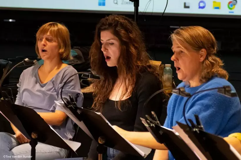 photo of people singing