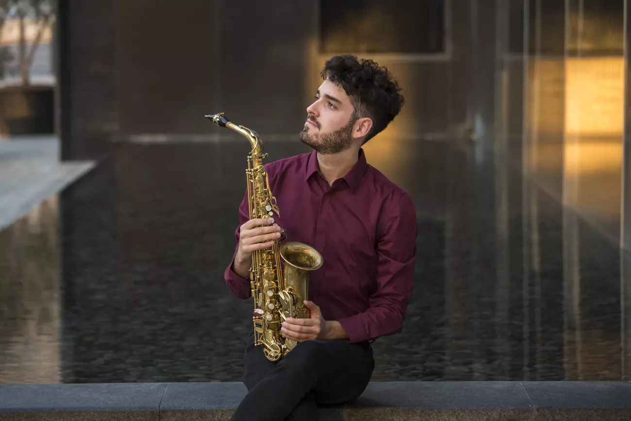 Saxophonist Amit Dubester. Photo by Michael Pavia
