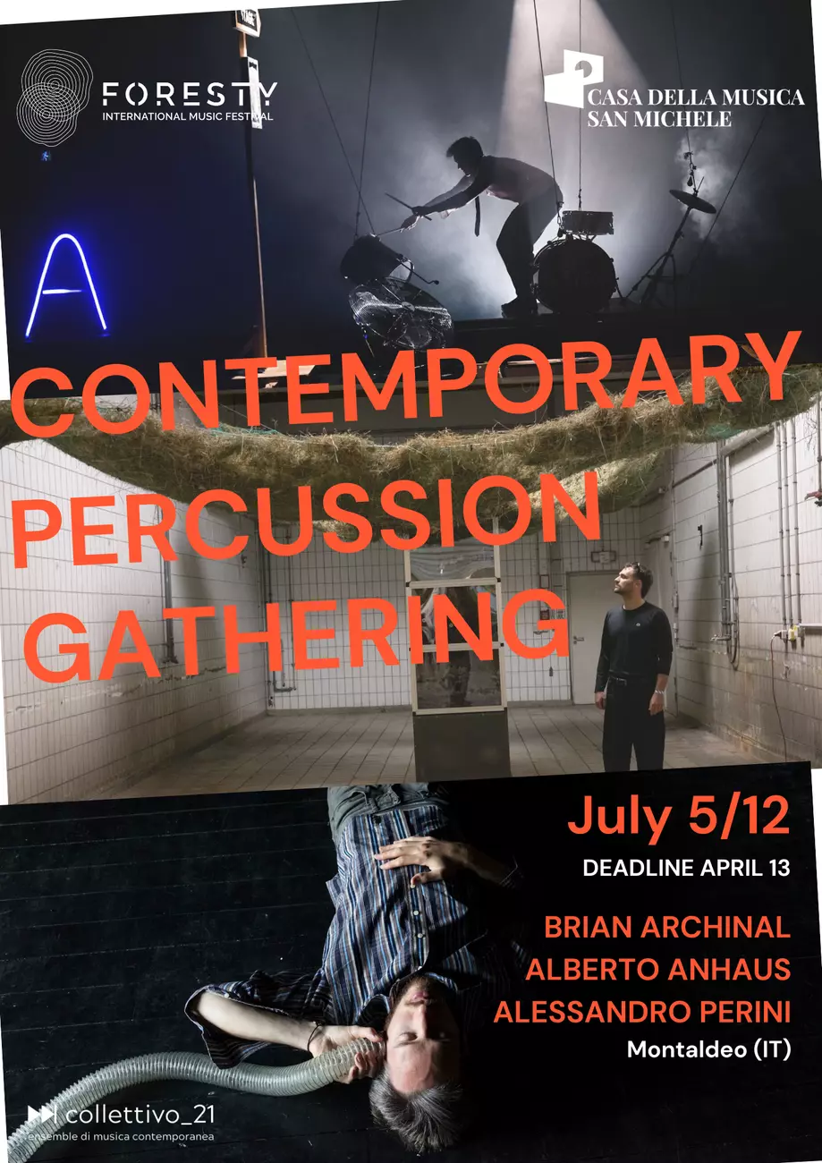 Poster for the event with black and white photo