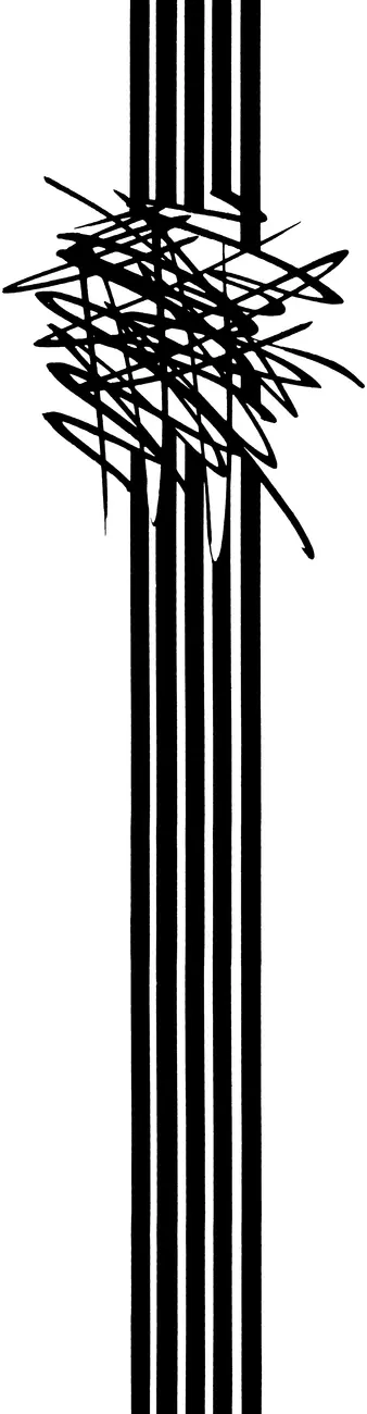 long music staff with scratches