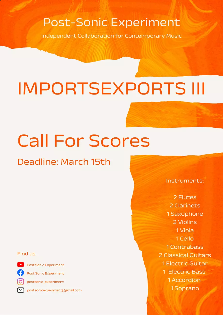 Call for scores - IMPORTSEXPORTS III 