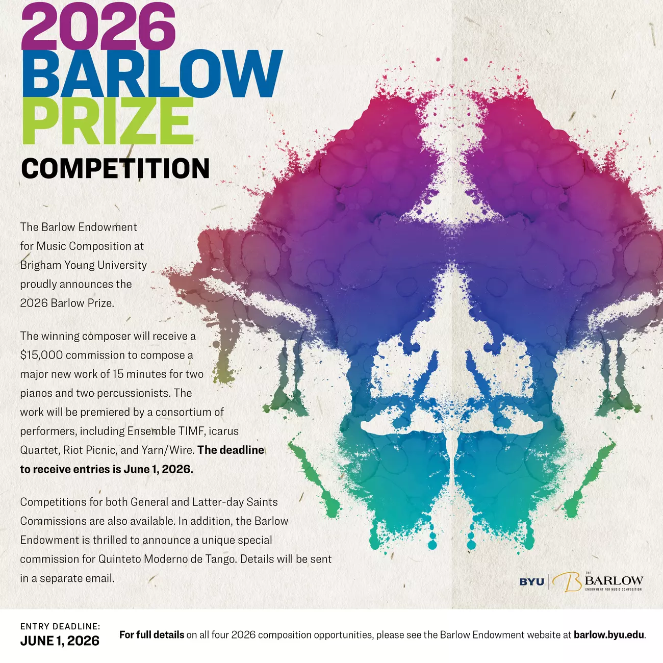 Barlow Prize 2026