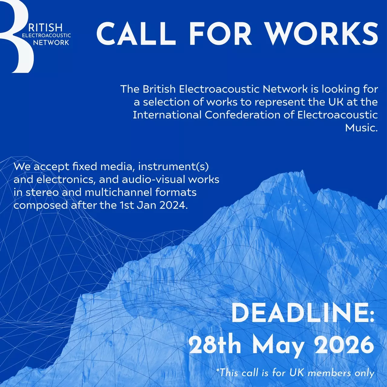 British Electroacoustic Call for Works poster