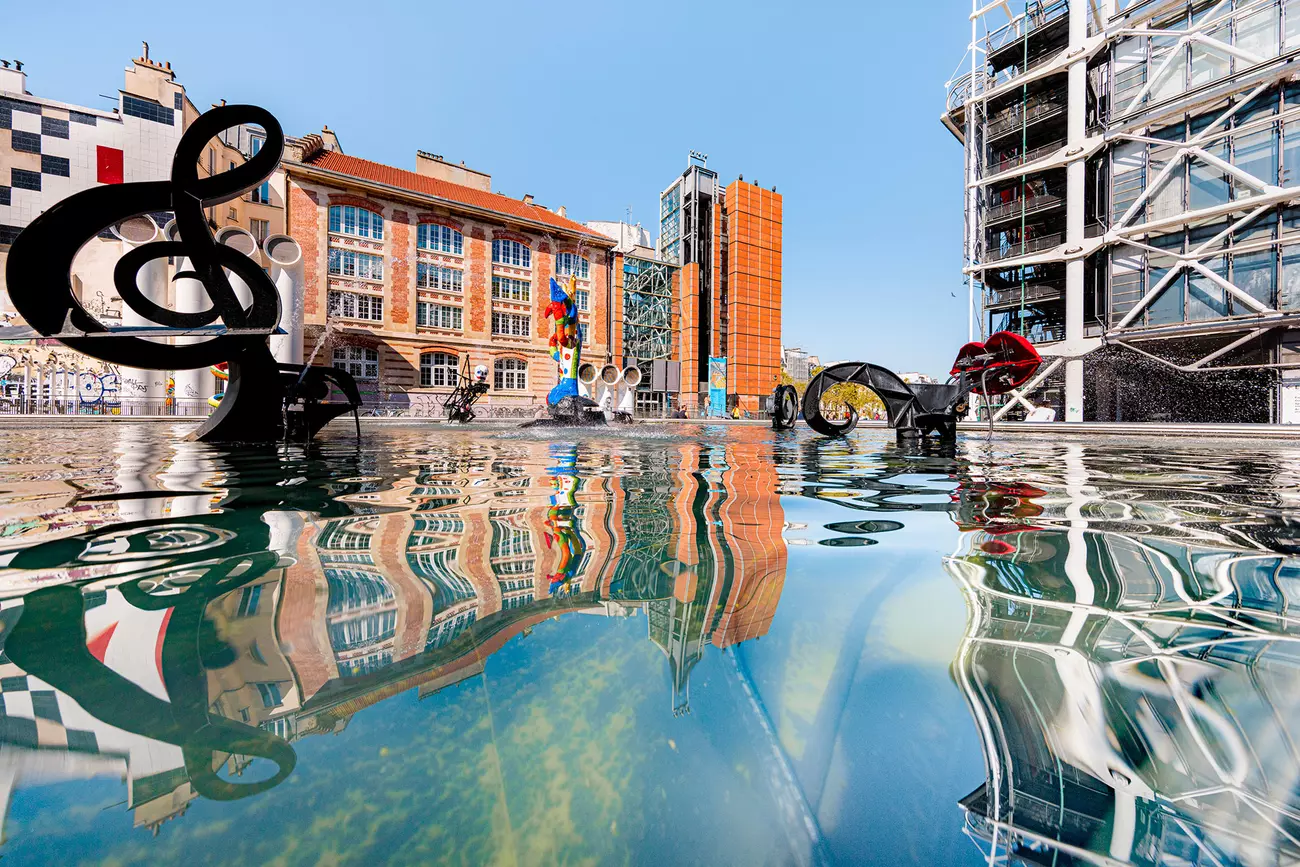 Ircam building seen from the pond