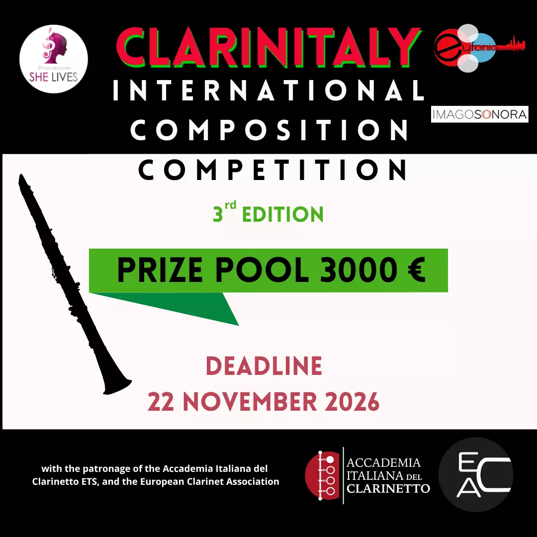 CLARINITALY COMPOSITION COMPETITION 3000 € Prize Fund