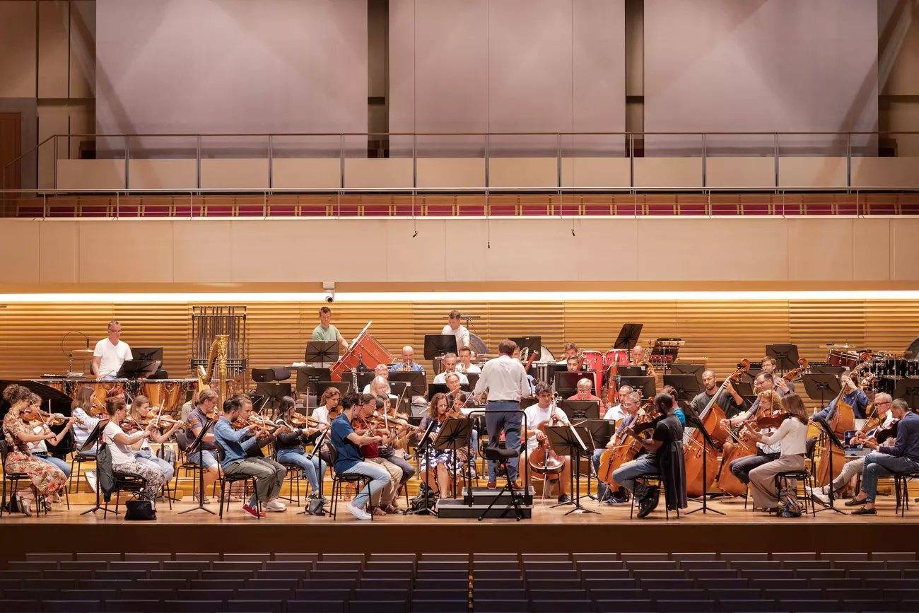 Ink Still Wet orchestra rehearsal
