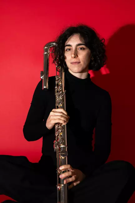 Ksnejia Franeta with bass flute