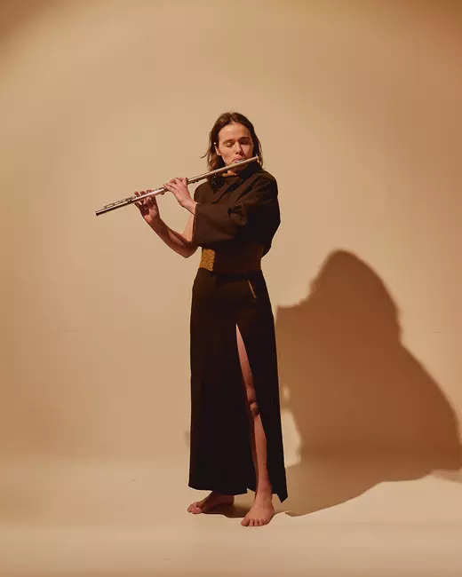 Juli Déak with flute / Photo: Jesper Smeding