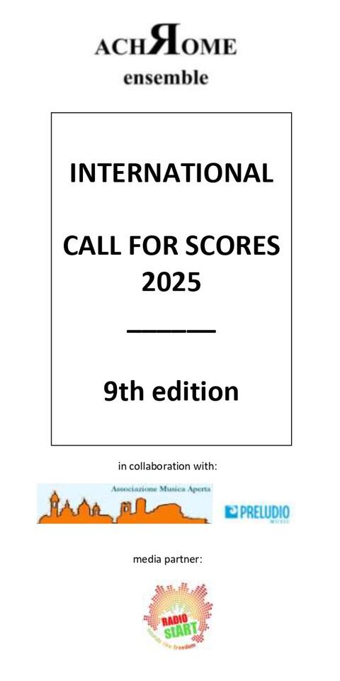 ACHROME ensemble CALL for SCORES 2025 